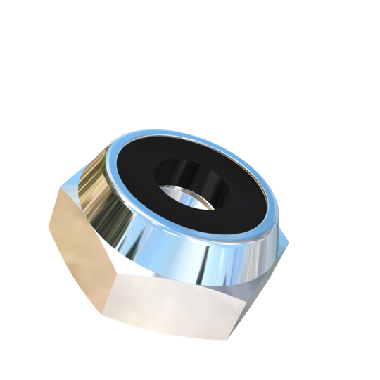 Titanium #8-32 UNC Allied Titanium Hex Nylock Nut, Low Profile