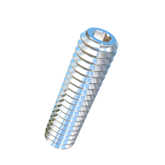 Titanium M2-0.4 Pitch X 8mm Allied Titanium Set Screw, Socket Drive with Flat Point