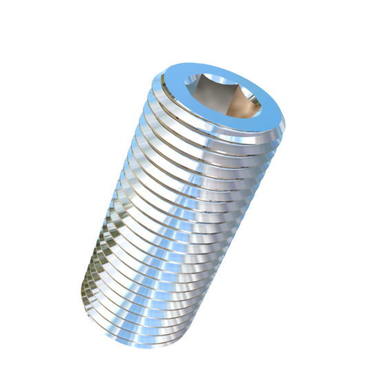 Titanium M20-2 Pitch X 45mm Allied Titanium Set Screw, Socket Drive with Cup Point