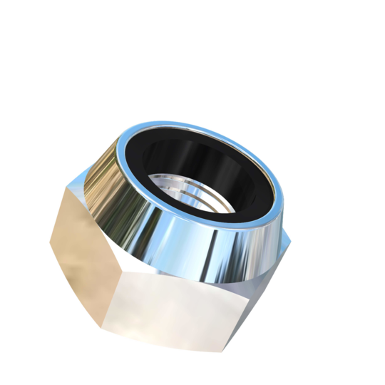 Titanium M7-0.75 Pitch Allied Titanium Hex Nylock Nut, Low Profile